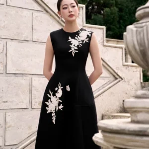 Alternative view of Noir Floréa Dres - Đầm dạ hội thêu hoa 4